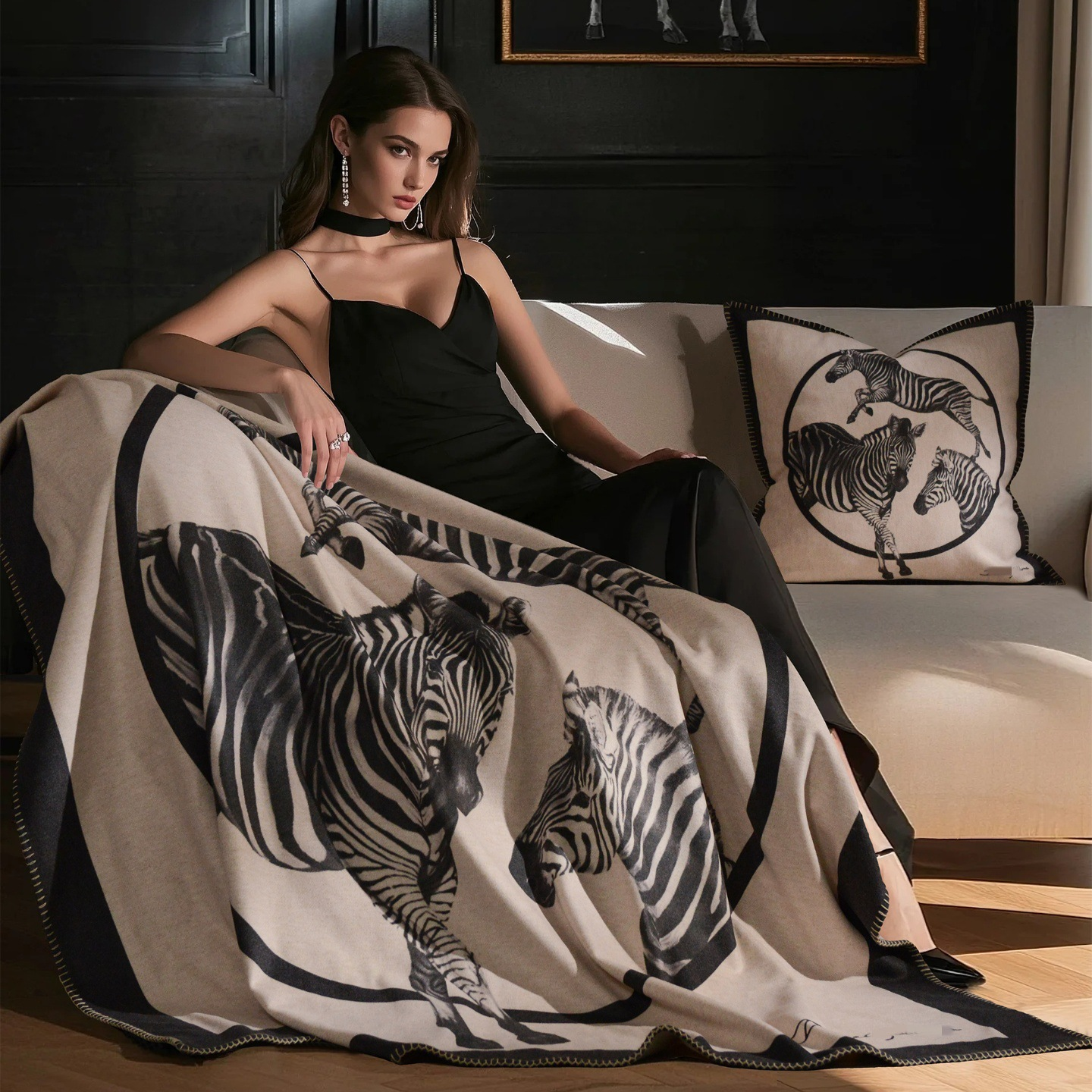 blanket + throw pillow