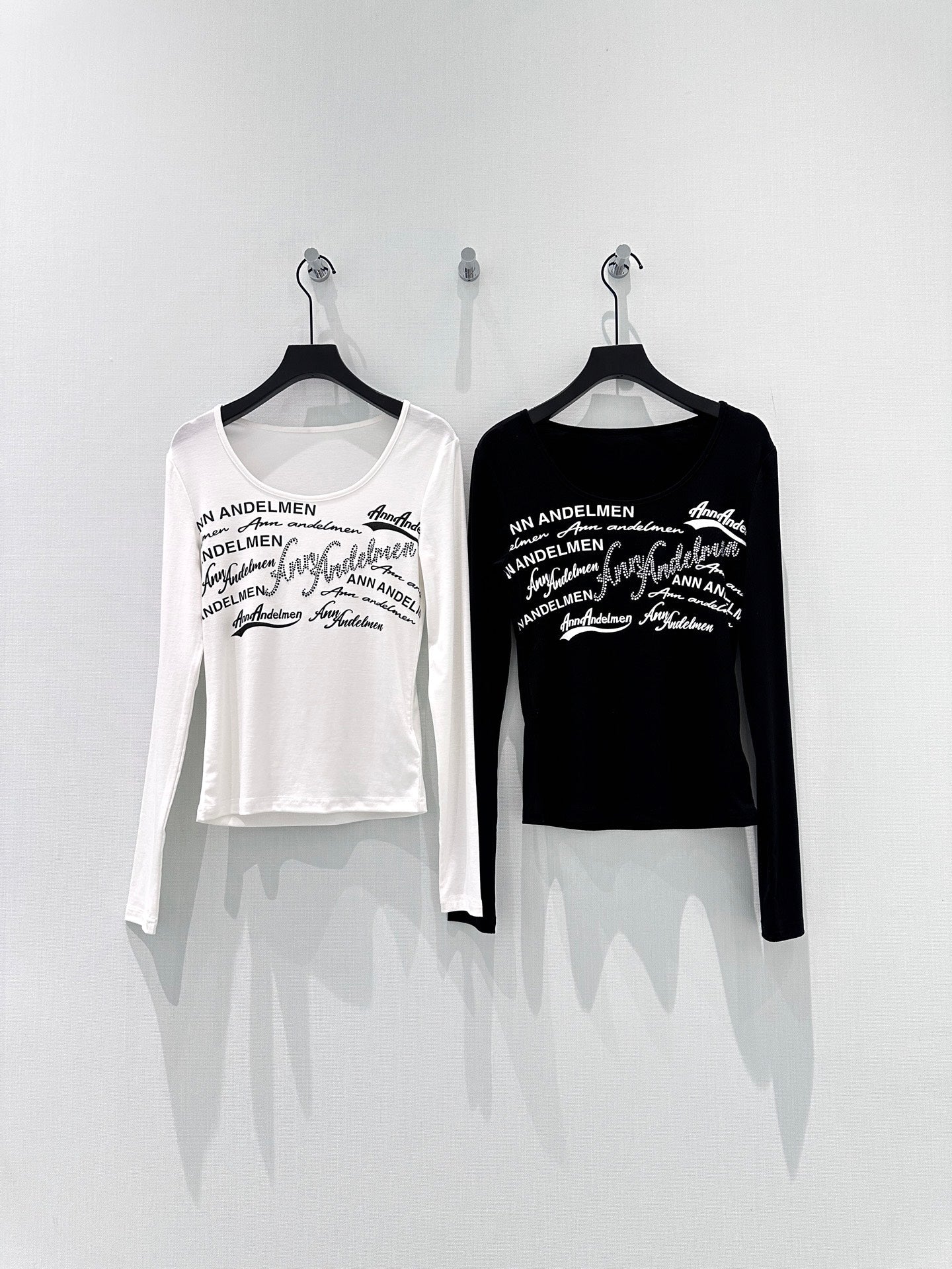 Neck Long Sleeve Slim Fit Top