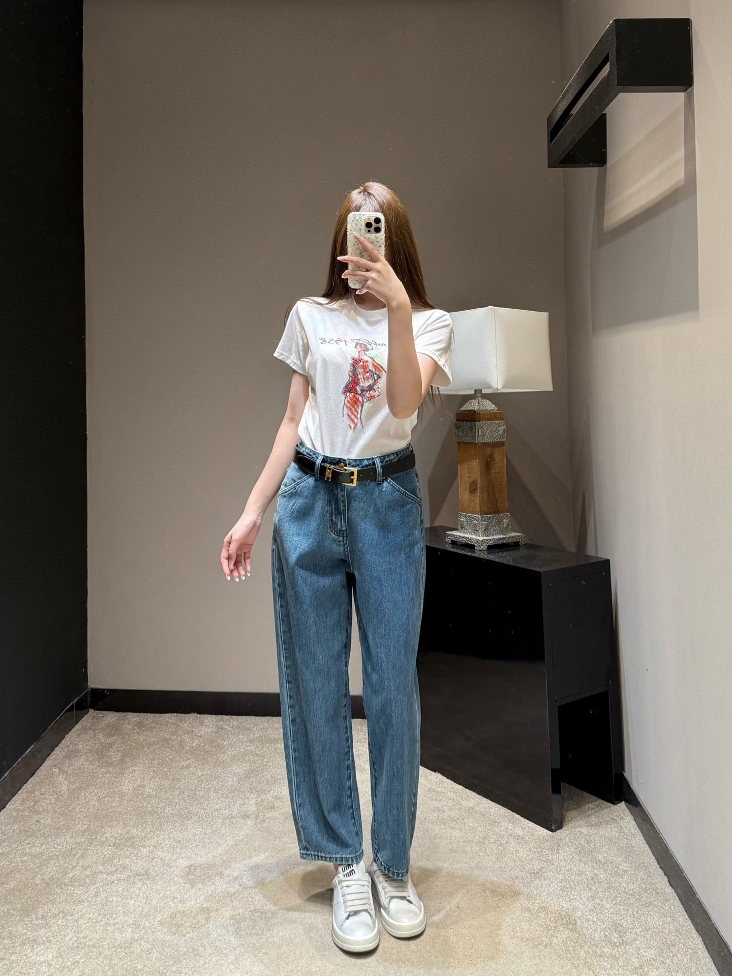 High Rise Straight Ankle Jeans