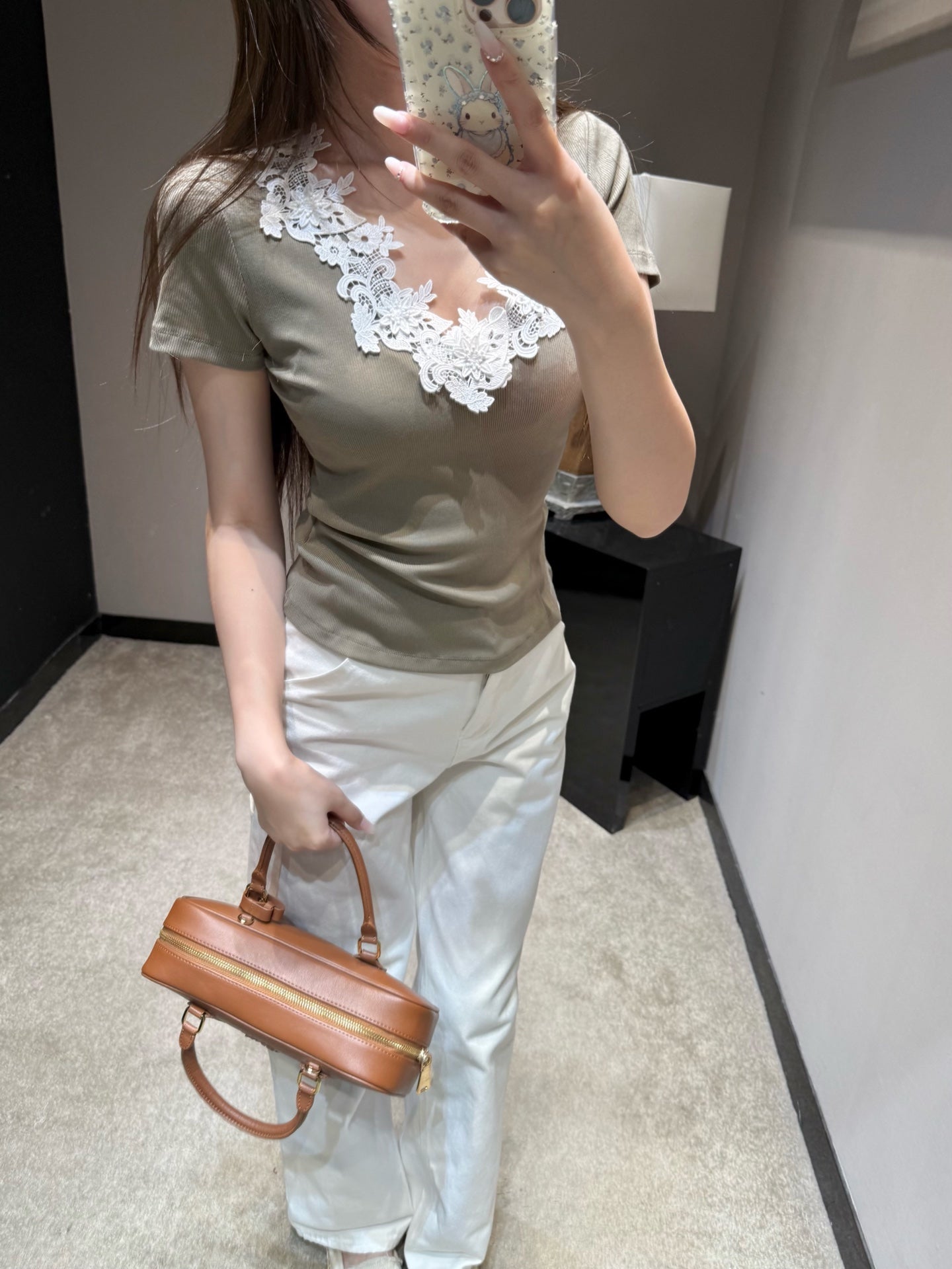Ribbed Short Sleeve Top