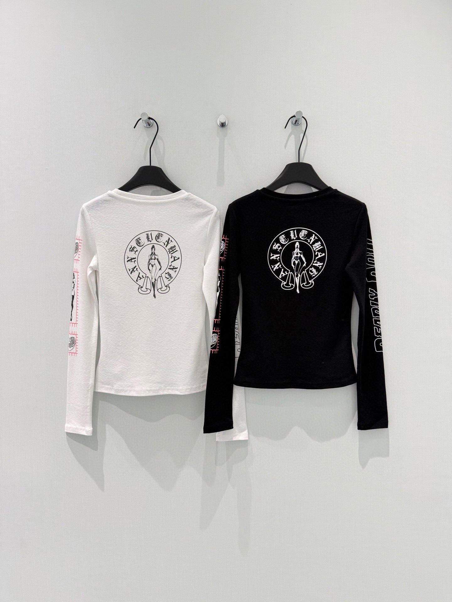 Neck Long Sleeve Slim Fit Top