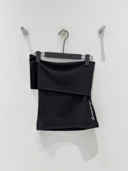 Folded bandeau tube top