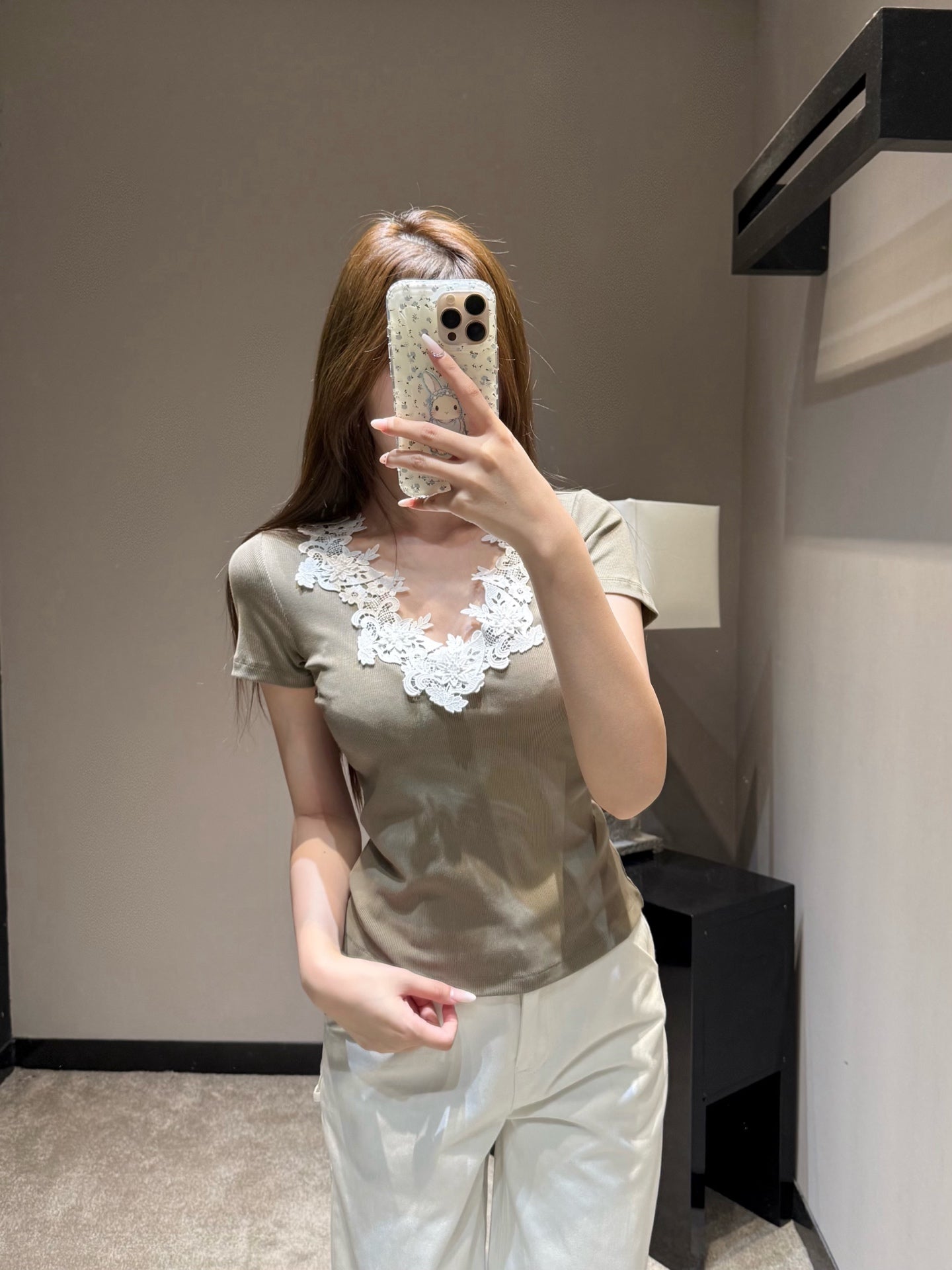 Ribbed Short Sleeve Top