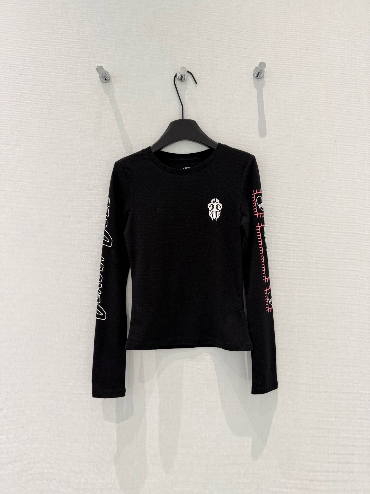Neck Long Sleeve Slim Fit Top