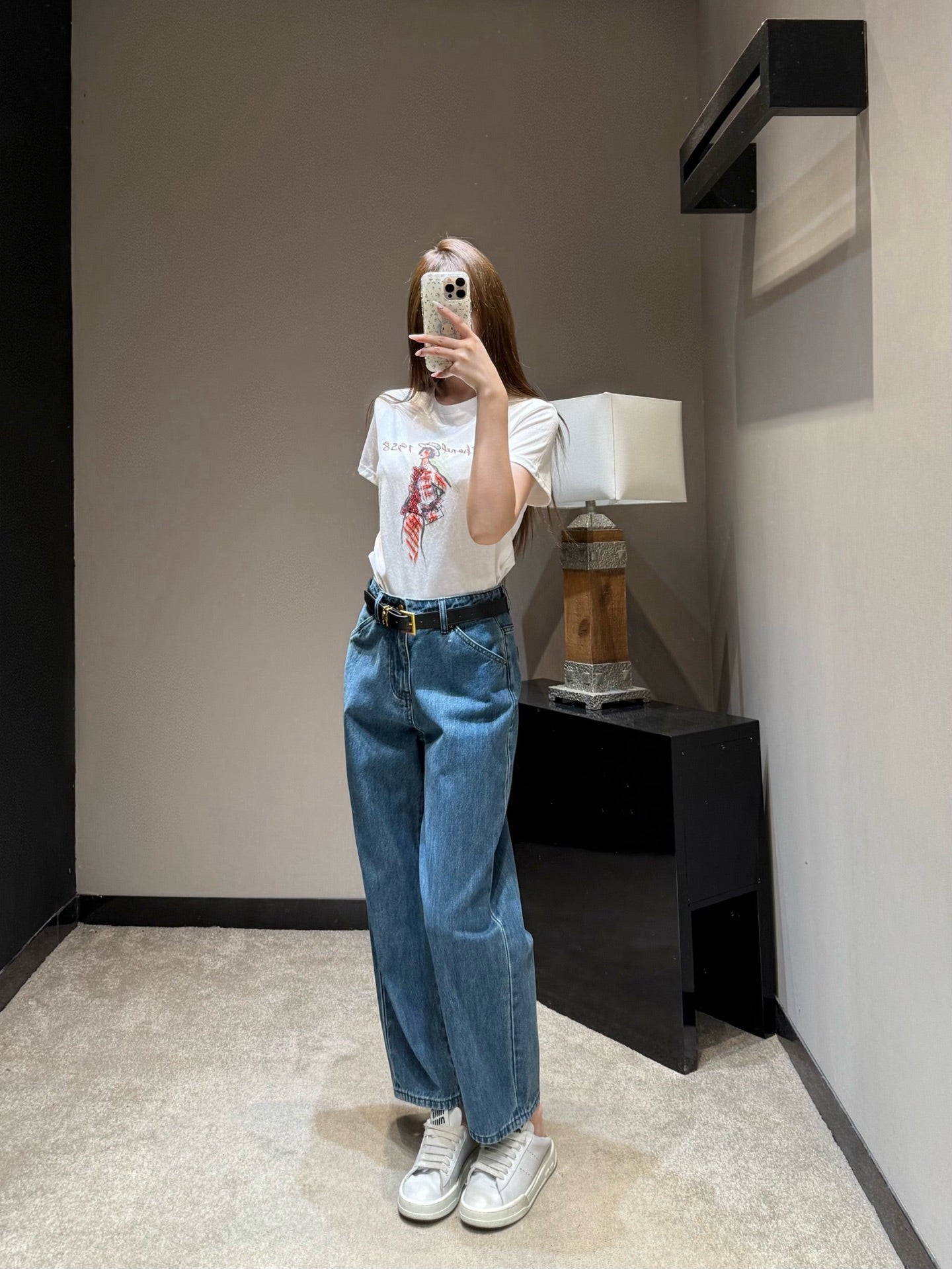 High Rise Straight Ankle Jeans