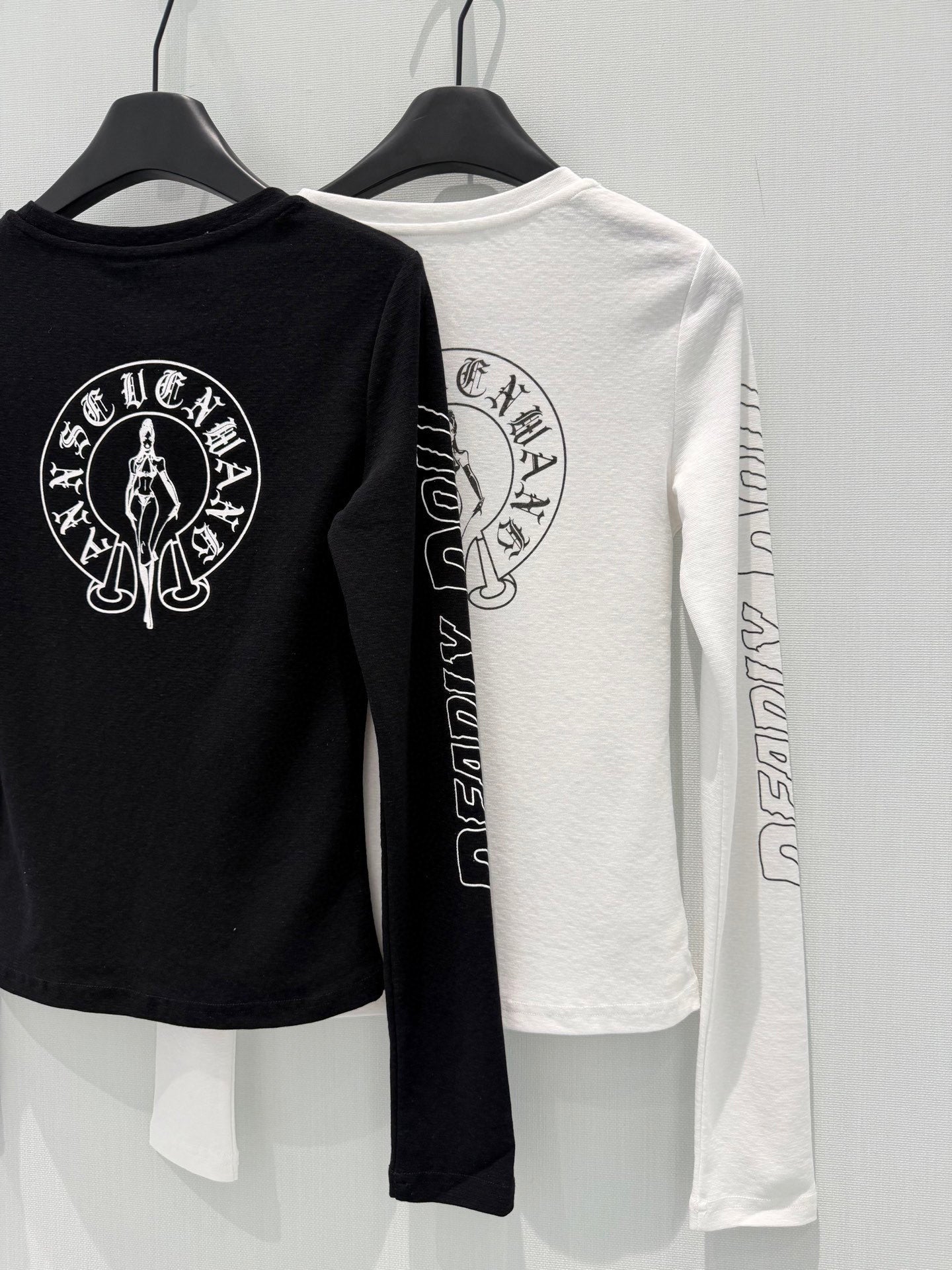 Neck Long Sleeve Slim Fit Top