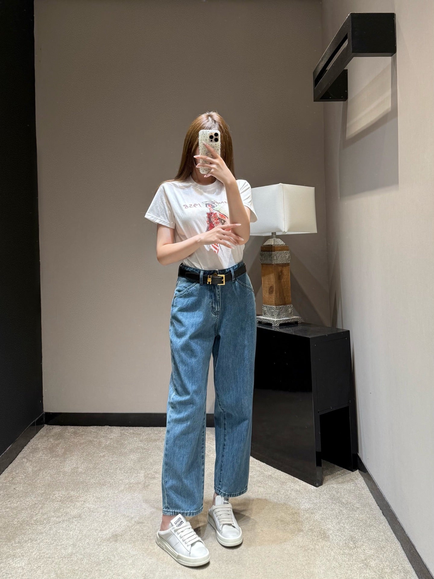 High Rise Straight Ankle Jeans